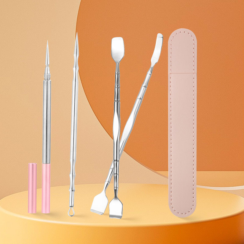 High Quality Stainless Steel Double-Head Blackhead Remover Sticks Spatula Acne Whitehead Extractor Tools Pore Cleaner Scrubber