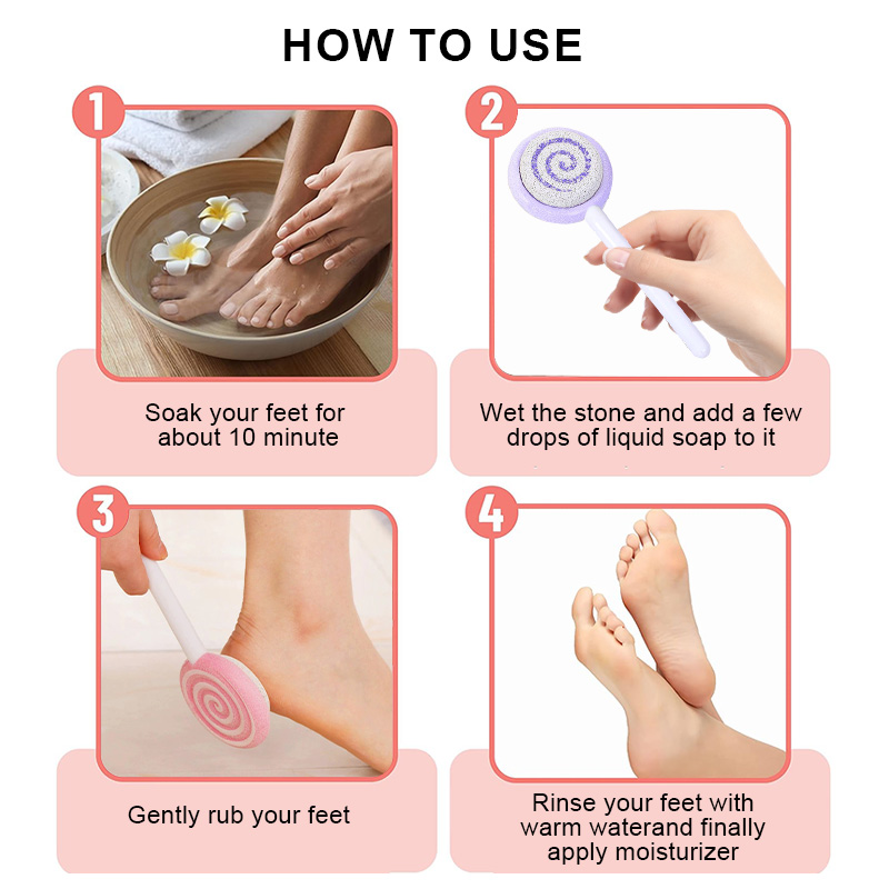Wholesale Pumice Stone Foot Files Colorful Lollipop Shape Double Side Colossal Rasp Callus Remover Pedicure Feet Rubbing Tool