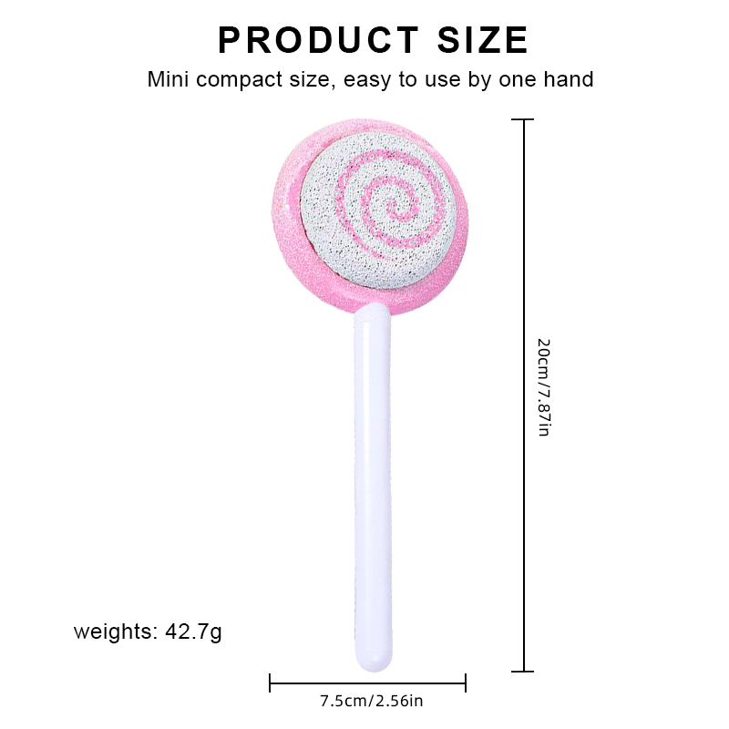 Wholesale Pumice Stone Foot Files Colorful Lollipop Shape Double Side Colossal Rasp Callus Remover Pedicure Feet Rubbing Tool