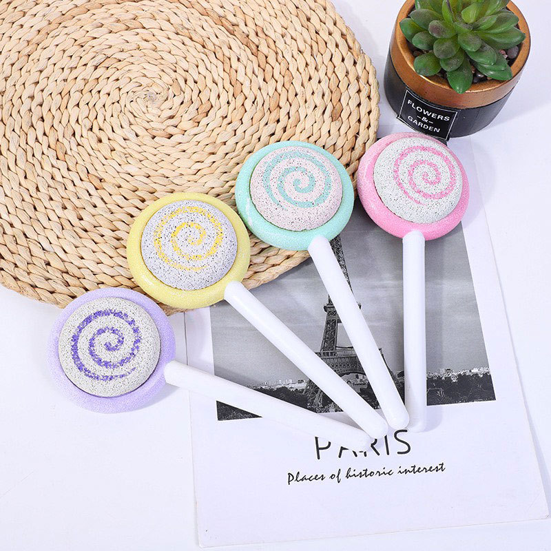 Wholesale Pumice Stone Foot Files Colorful Lollipop Shape Double Side Colossal Rasp Callus Remover Pedicure Feet Rubbing Tool