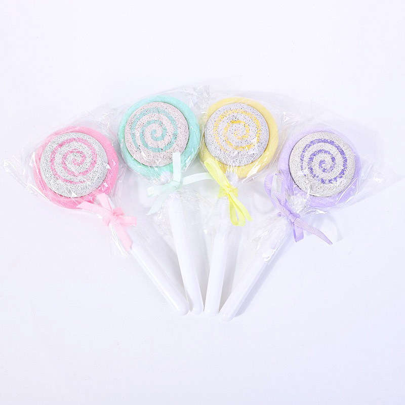 Wholesale Pumice Stone Foot Files Colorful Lollipop Shape Double Side Colossal Rasp Callus Remover Pedicure Feet Rubbing Tool