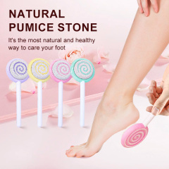 Wholesale Pumice Stone Foot Files Colorful Lollipop Shape Double Side Colossal Rasp Callus Remover Pedicure Feet Rubbing Tool