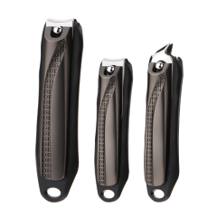 Custom Logo Big Size Stainless Steel Nail Cutter Beauty Manicure Tool No Splash Shape Finger Toenail Trim Clipper with Catcher