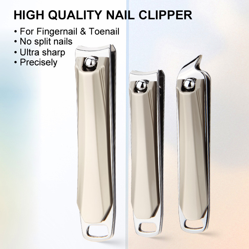 Professional Ultra Thin Nail Clipper Titanium Stainless Steel Sharp Sturdy Toenail Fingernail Cutter with Key Chain Hole