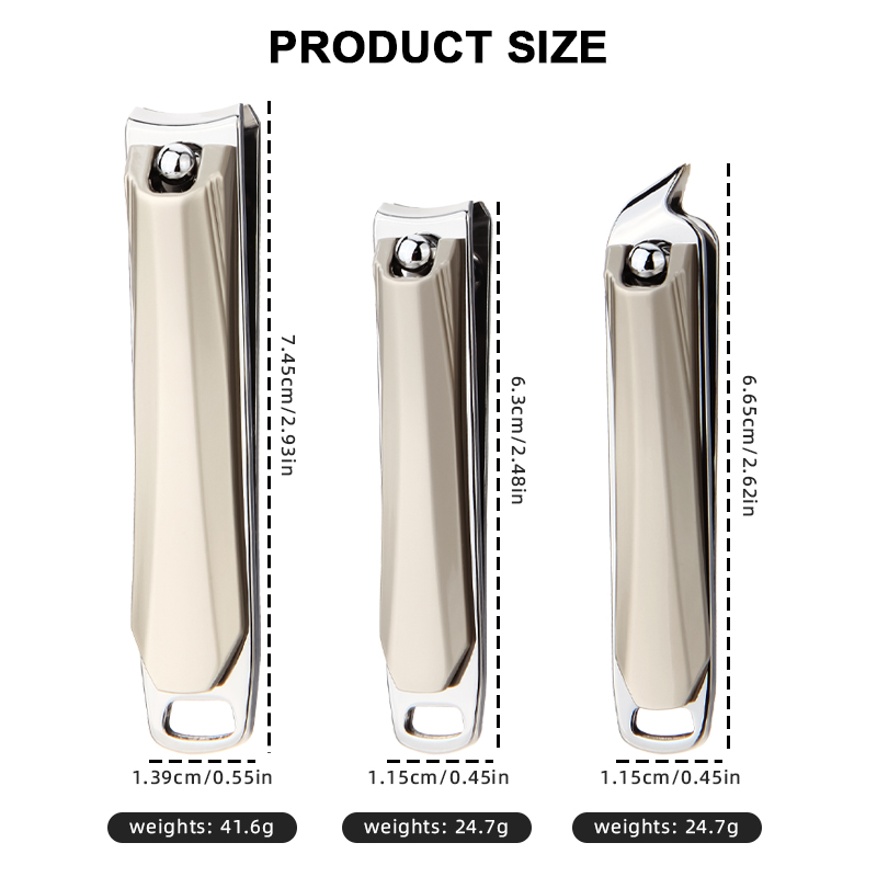Professional Ultra Thin Nail Clipper Titanium Stainless Steel Sharp Sturdy Toenail Fingernail Cutter with Key Chain Hole