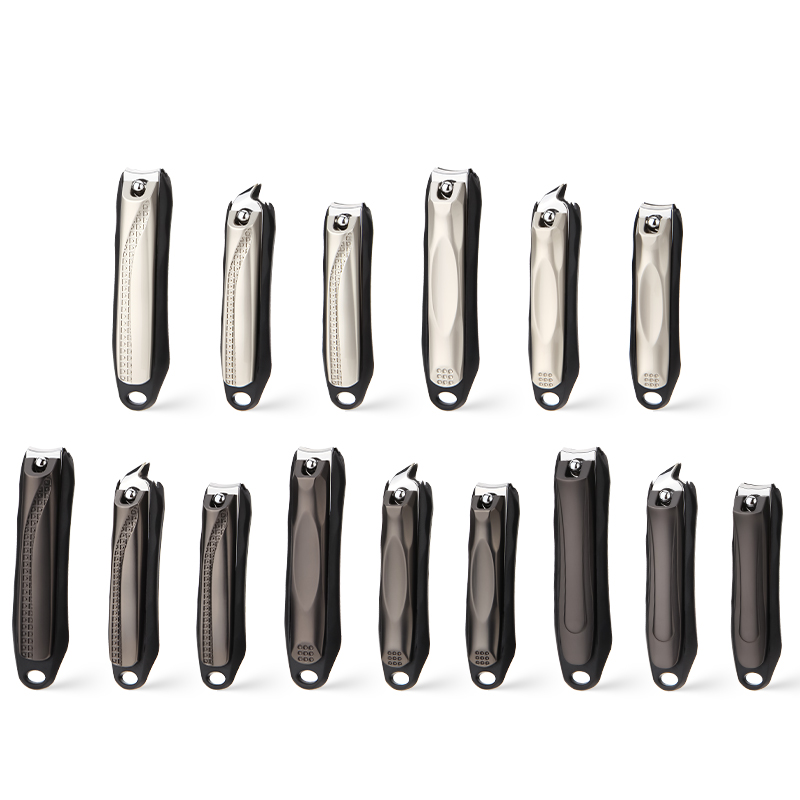 Custom Logo Big Size Stainless Steel Nail Cutter Beauty Manicure Tool No Splash Shape Finger Toenail Trim Clipper with Catcher