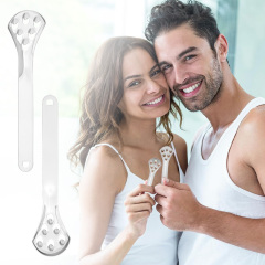 New Version Metal Black Tongue Scraper Stainless Steel Water Droplet Shape Oral Care Cleaning Tool Fresh Breath Tongue Cleaner