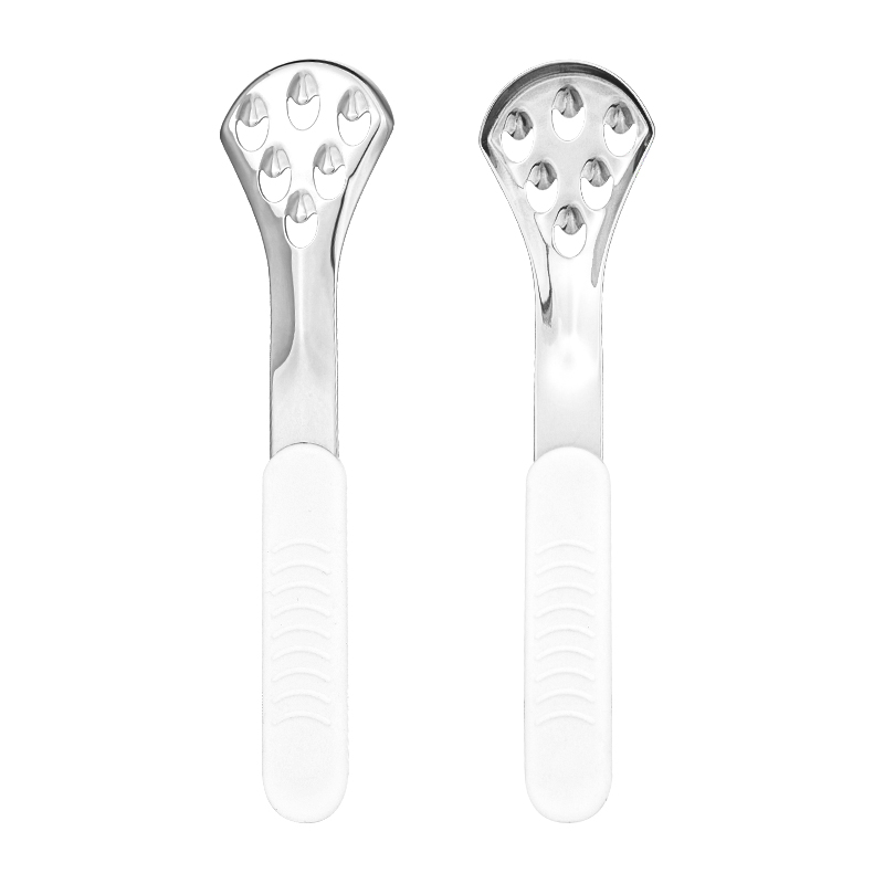New Version Metal Black Tongue Scraper Stainless Steel Water Droplet Shape Oral Care Cleaning Tool Fresh Breath Tongue Cleaner