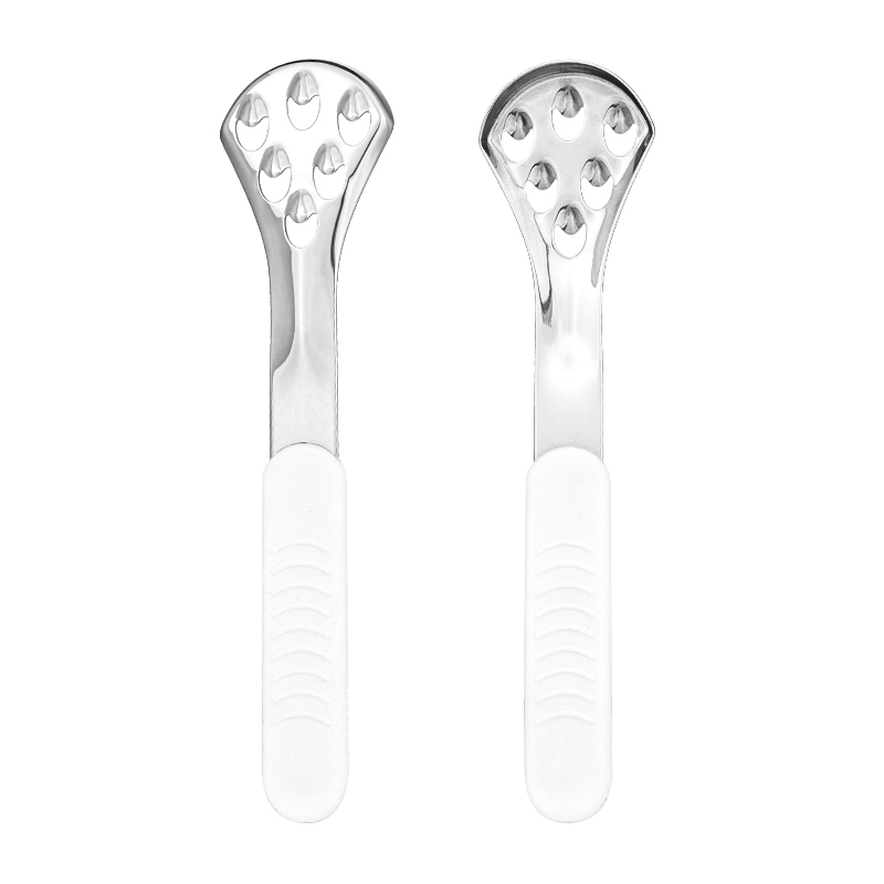 New Version Metal Black Tongue Scraper Stainless Steel Water Droplet Shape Oral Care Cleaning Tool Fresh Breath Tongue Cleaner