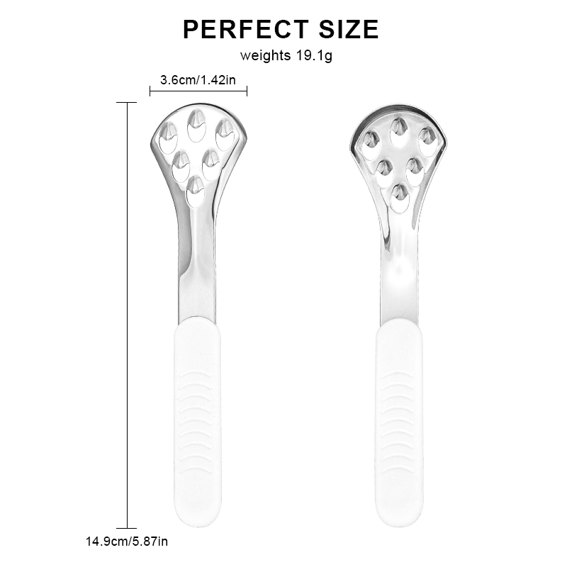 New Version Metal Black Tongue Scraper Stainless Steel Water Droplet Shape Oral Care Cleaning Tool Fresh Breath Tongue Cleaner