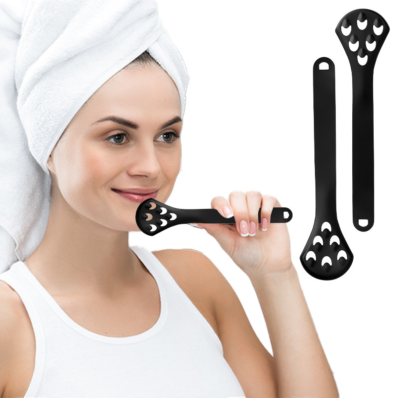 New Version Metal Black Tongue Scraper Stainless Steel Water Droplet Shape Oral Care Cleaning Tool Fresh Breath Tongue Cleaner