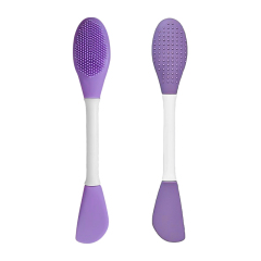 2 In 1 Double Sided Soft Flexible Silicone Face Mask Brush Facial Cleaning Cosmetic Tools Exfoliating Scrub Lip Brushes