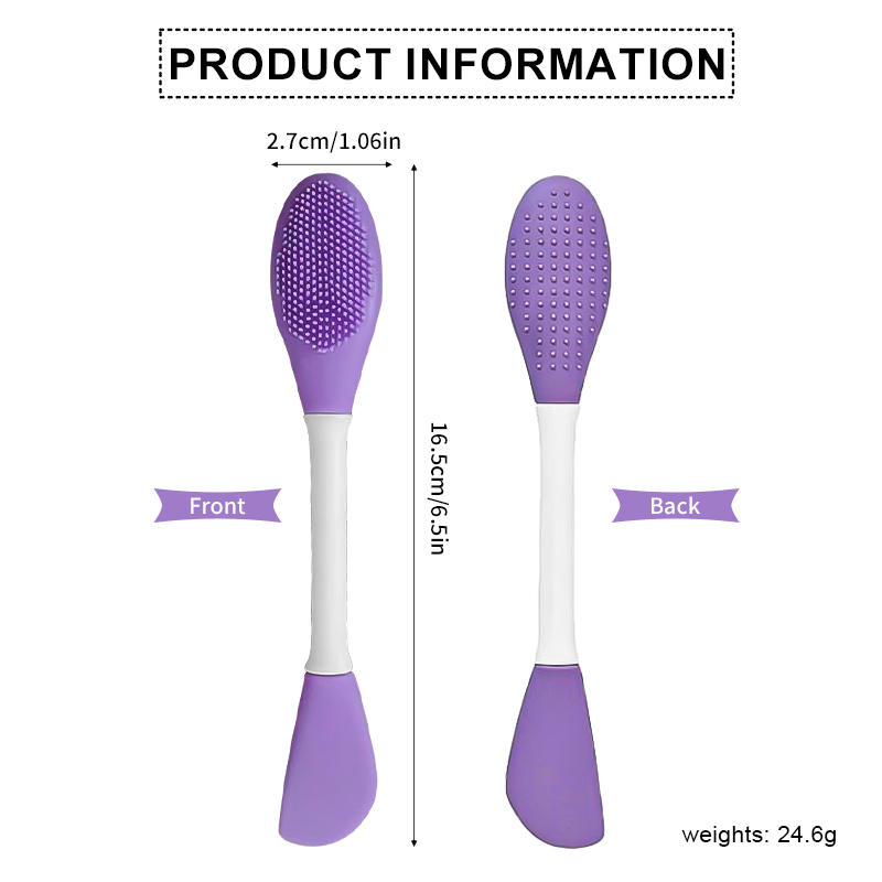 2 In 1 Double Sided Soft Flexible Silicone Face Mask Brush Facial Cleaning Cosmetic Tools Exfoliating Scrub Lip Brushes