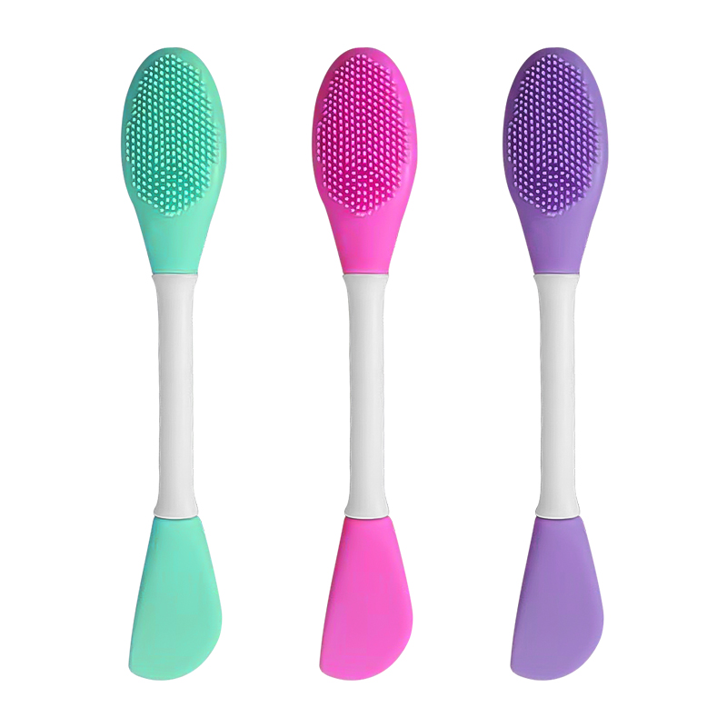 2 In 1 Double Sided Soft Flexible Silicone Face Mask Brush Facial Cleaning Cosmetic Tools Exfoliating Scrub Lip Brushes