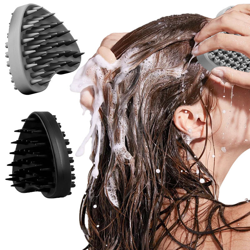 Soft Silicone Scalp Care Massager Bath Shampoo Brush Washing Shower Head Comb Massage Exfoliator Brushes for Hairs Growth