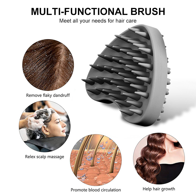 Soft Silicone Scalp Care Massager Bath Shampoo Brush Washing Shower Head Comb Massage Exfoliator Brushes for Hairs Growth