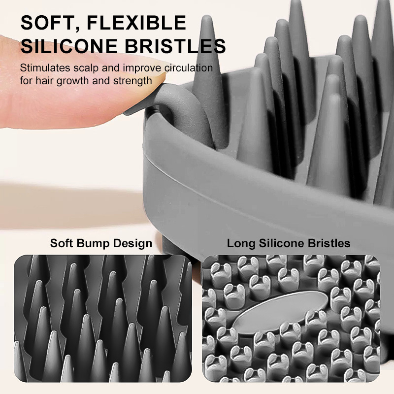 Soft Silicone Scalp Care Massager Bath Shampoo Brush Washing Shower Head Comb Massage Exfoliator Brushes for Hairs Growth