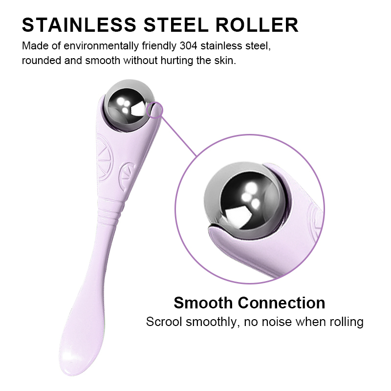 Stainless Steel Mini Face Massager Cooling Roller 360 Ice Cold Facial Massage Ball Skin Care Tool for Relieving Eye Puffiness
