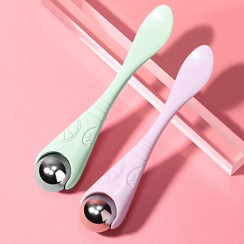 Stainless Steel Mini Face Massager Cooling Roller 360 Ice Cold Facial Massage Ball Skin Care Tool for Relieving Eye Puffiness