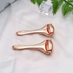 Portable Metal Mini Facial Massage Rollers Stainless Steel Skin Care Tools Hand Neck Face Roller Massager for Relief Puffiness