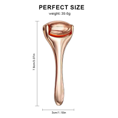 Portable Metal Mini Facial Massage Rollers Stainless Steel Skin Care Tools Hand Neck Face Roller Massager for Relief Puffiness