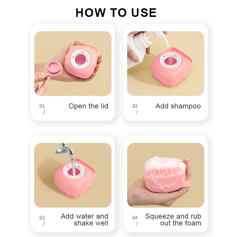 4 in 1 Facial Cleaning Tools Set Soft Silicone Face Cleanser Brush Makeup Sponge Spa Washing Exfoliating Massage Hair Scrubber