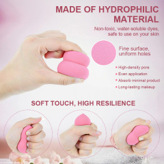 4 in 1 Facial Cleaning Tools Set Soft Silicone Face Cleanser Brush Makeup Sponge Spa Washing Exfoliating Massage Hair Scrubber