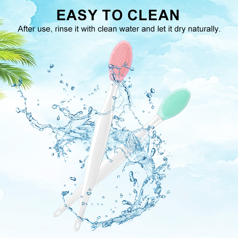 Multifunctional Soft Silicone Mini Lip Exfoliating Brush Double-sided Face Nose Skincare Blackhead Remover Cleaning Scrub Tool