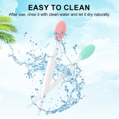 Multifunctional Soft Silicone Mini Lip Exfoliating Brush Double-sided Face Nose Skincare Blackhead Remover Cleaning Scrub Tool