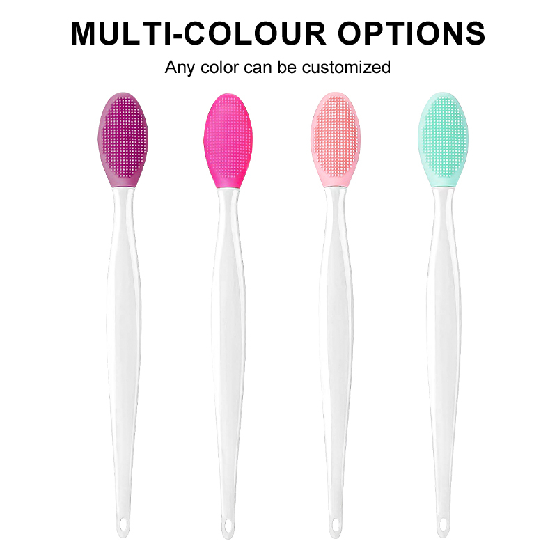 Multifunctional Soft Silicone Mini Lip Exfoliating Brush Double-sided Face Nose Skincare Blackhead Remover Cleaning Scrub Tool