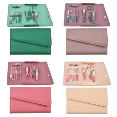 Korea Hot Sale Professional Manicure Set Foot Pedicure Care Tool Stainless Steel Gradient Color Scissors Nail Clipper Kits