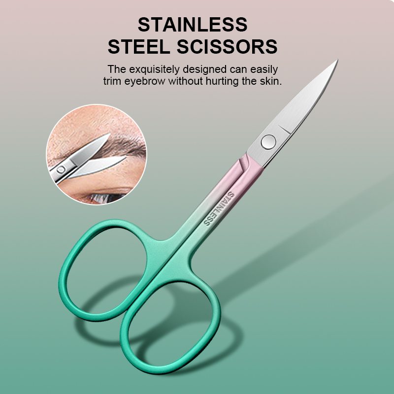 Korea Hot Sale Professional Manicure Set Foot Pedicure Care Tool Stainless Steel Gradient Color Scissors Nail Clipper Kits