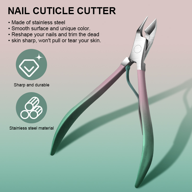 Korea Hot Sale Professional Manicure Set Foot Pedicure Care Tool Stainless Steel Gradient Color Scissors Nail Clipper Kits
