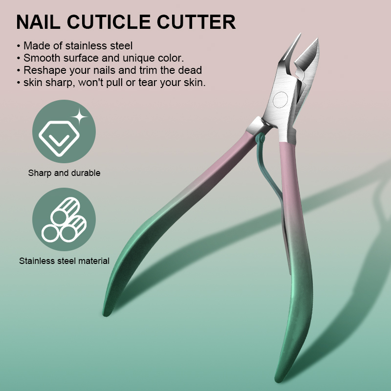 Korea Hot Sale Professional Manicure Set Foot Pedicure Care Tool Stainless Steel Gradient Color Scissors Nail Clipper Kits