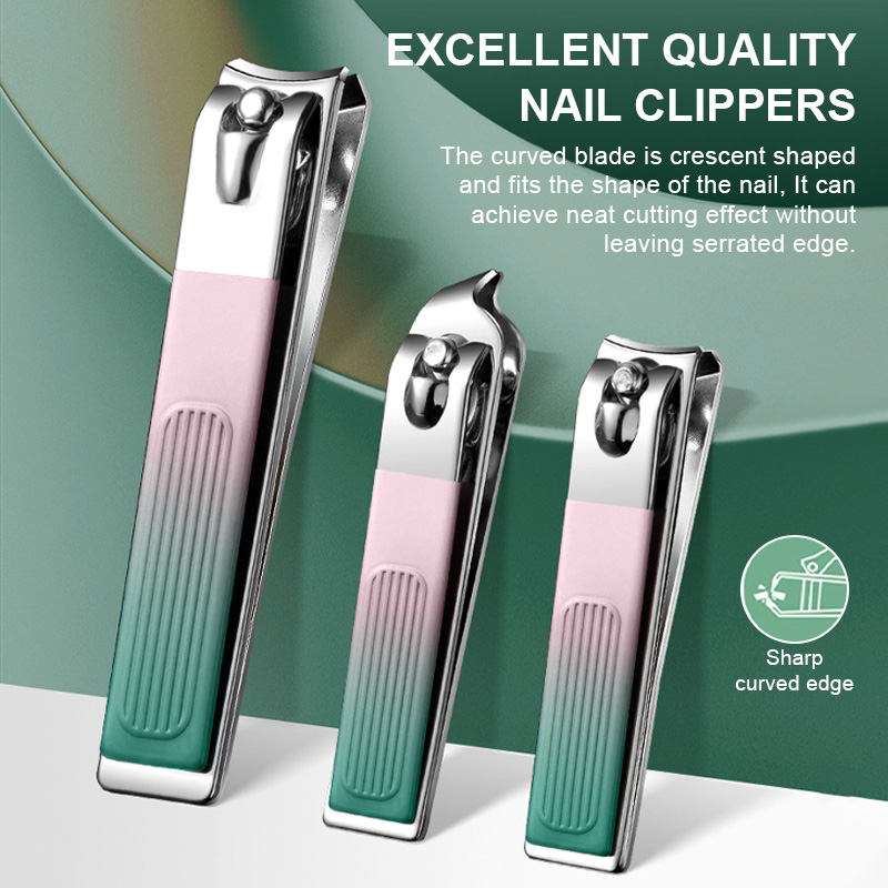 Korea Hot Sale Professional Manicure Set Foot Pedicure Care Tool Stainless Steel Gradient Color Scissors Nail Clipper Kits