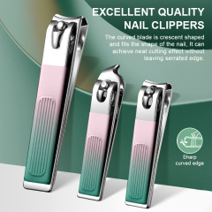Korea Hot Sale Professional Manicure Set Foot Pedicure Care Tool Stainless Steel Gradient Color Scissors Nail Clipper Kits