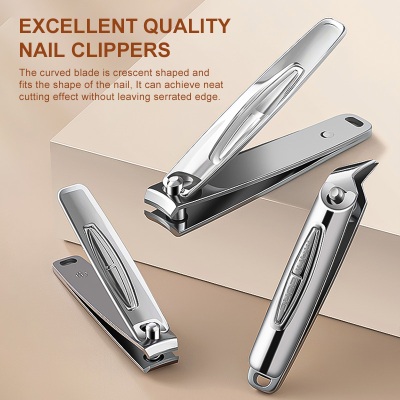 10pcs Wholesale Manicure and Pedicure Nail Care Cleaning Tool Set Stainless Steel Finger Cutter Clipper Kits with Travel Case