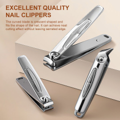 10pcs Wholesale Manicure and Pedicure Nail Care Cleaning Tool Set Stainless Steel Finger Cutter Clipper Kits with Travel Case