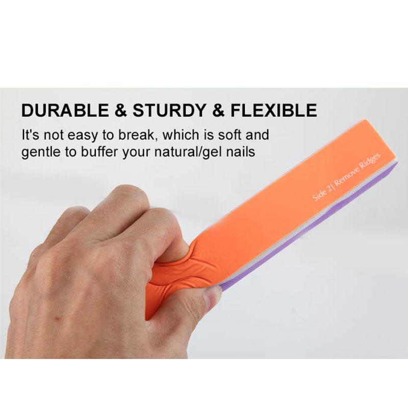 China Free Sample Colorful Style Nail Buffer Manicure Pedicure 4 way High Elastic Sponge Fingernail File Block for Women Lady