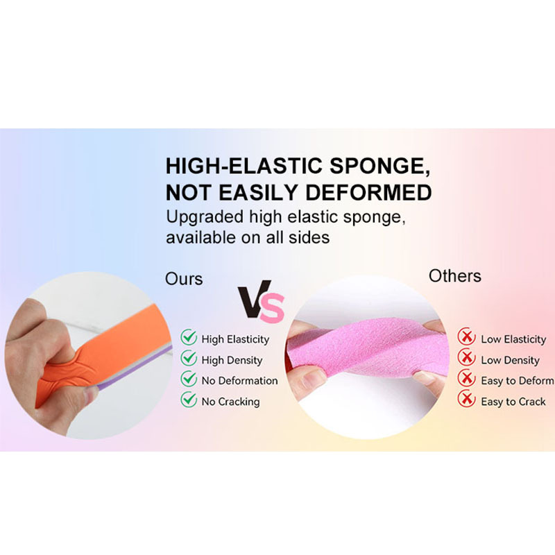 China Free Sample Colorful Style Nail Buffer Manicure Pedicure 4 way High Elastic Sponge Fingernail File Block for Women Lady
