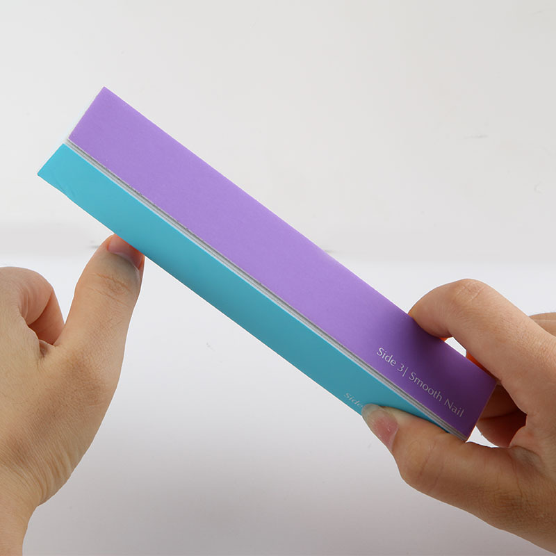 China Free Sample Colorful Style Nail Buffer Manicure Pedicure 4 way High Elastic Sponge Fingernail File Block for Women Lady