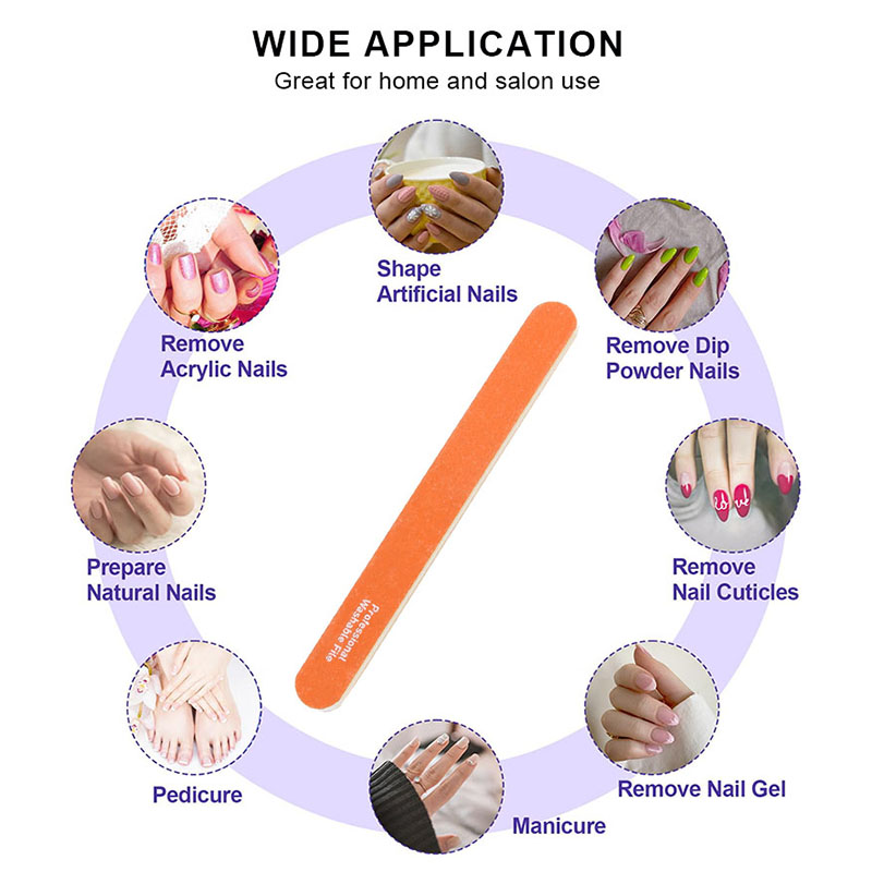 Multi-functional Washable Nail File Buffer Manicure Care Salon Tools Sanding Smoothing Dual-Sided Emery Boards Fingernail Filer