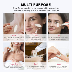 Wholesale Face Massage Jade Roller Guasha Set Resin Plastic Non Natural Stone Facial Massager Roller for Woman Skin Care Tool