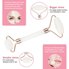 Wholesale Face Massage Jade Roller Guasha Set Resin Plastic Non Natural Stone Facial Massager Roller for Woman Skin Care Tool