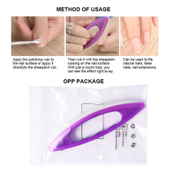 Professional individual package sheepskin chamois smooth nail buffers rub manicure art tool sanding waxing polish file block