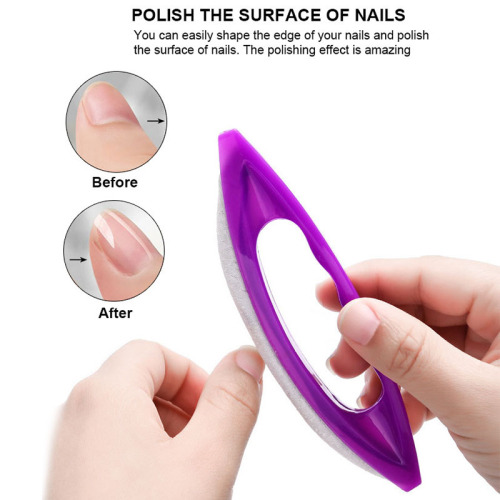 Professional individual package sheepskin chamois smooth nail buffers rub manicure art tool sanding waxing polish file block