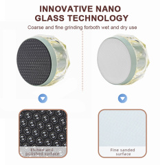 New Portable 2-in-1 Painless Crystal Nano Glass Hair Remove Eraser Foot File Dead Skin Callus Remover device Pedicure Tool