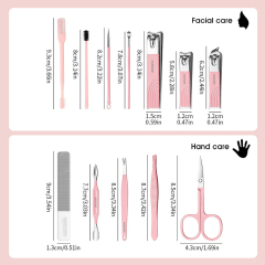 Custom Logo 12 Pcs Manicure Pedicure Set Luggage Design Packaging Suit Beauty Nail Care Tool Fingernail Clippers kit for Home