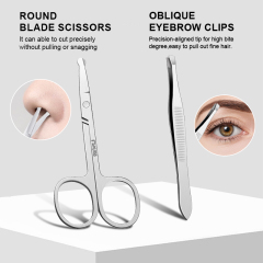 8-in-1 Professional Manicure Pedicure Kit Stainless Steel Beauty Nail Care Tool Fingernail Toe Clipper Set With PU Leather Case