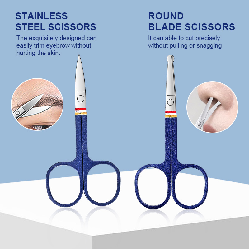 Premium Manicure Set in Luxury Leather Case Stainless Steel Nail Care Tool Toe Fingernail Clipper Beauty Kits for Christmas Gift